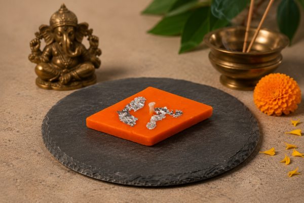 Kaju Katli (Orange) Candle